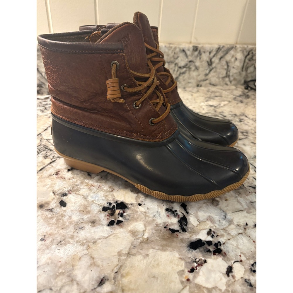 Sperry Top-Sider Saltwater Duck Boots 9 Brown Leather Waterproof Winter Gorpcore